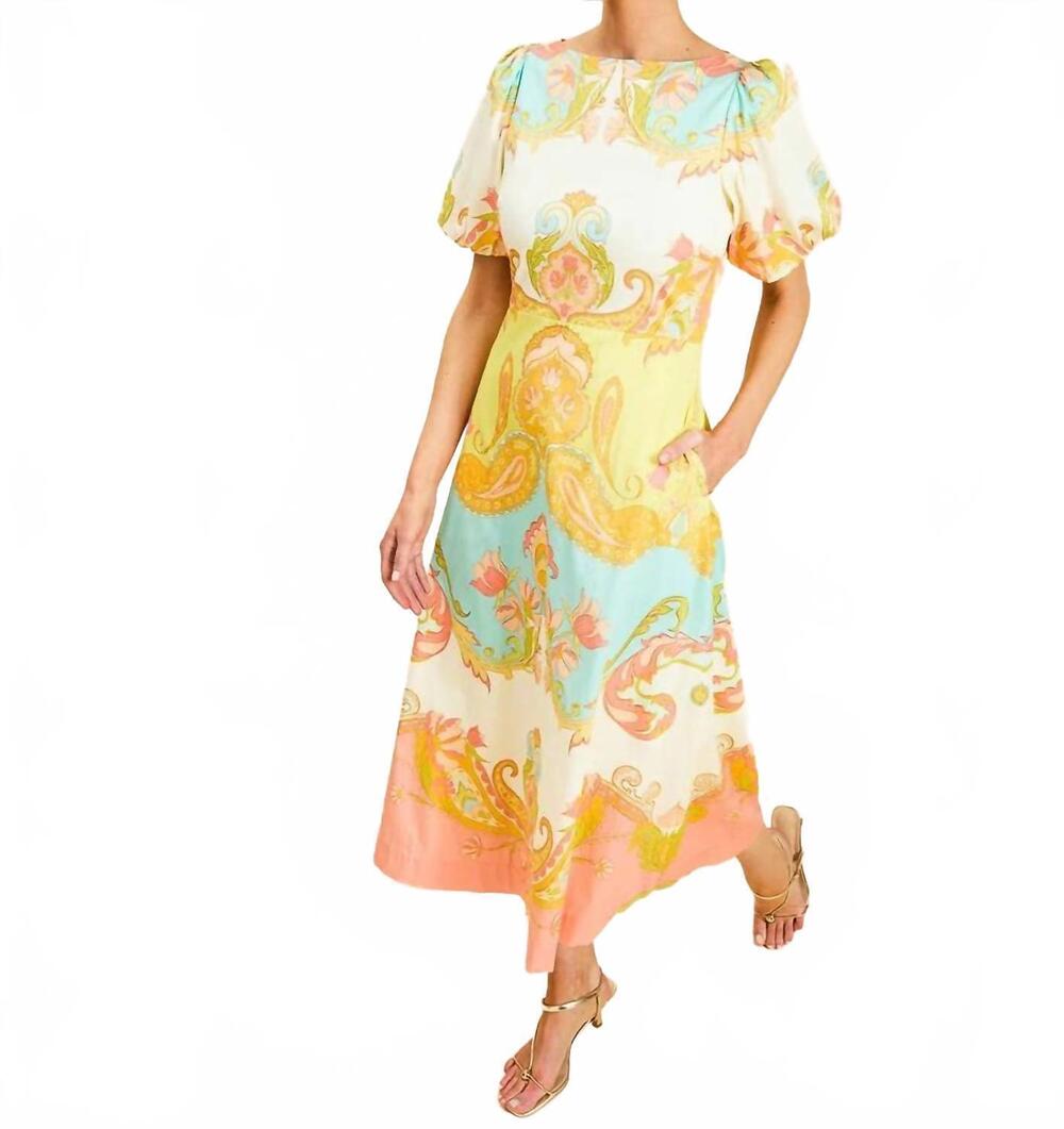NEW MESTIZA NEW YORK pippa midi dress in venetian paisley